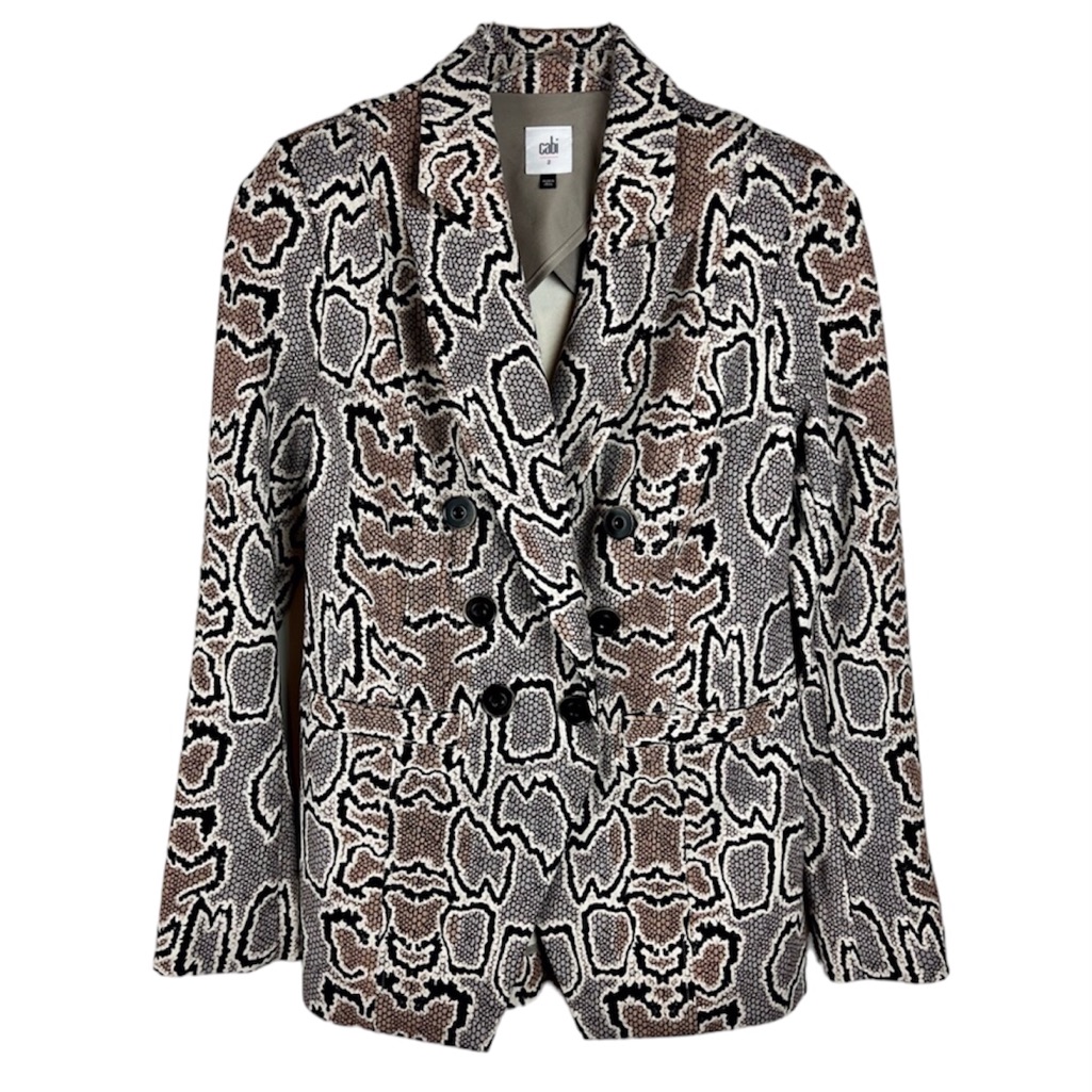 Cabi Python Double Breasted Blazer